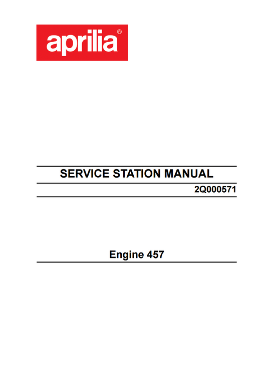 OEM Aprilia Engine Service Manual - 2024-2025 RS 457