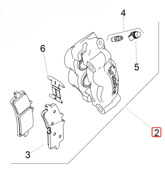 OEM Aprilia Brembo M4.30 LH Front Brake Caliper