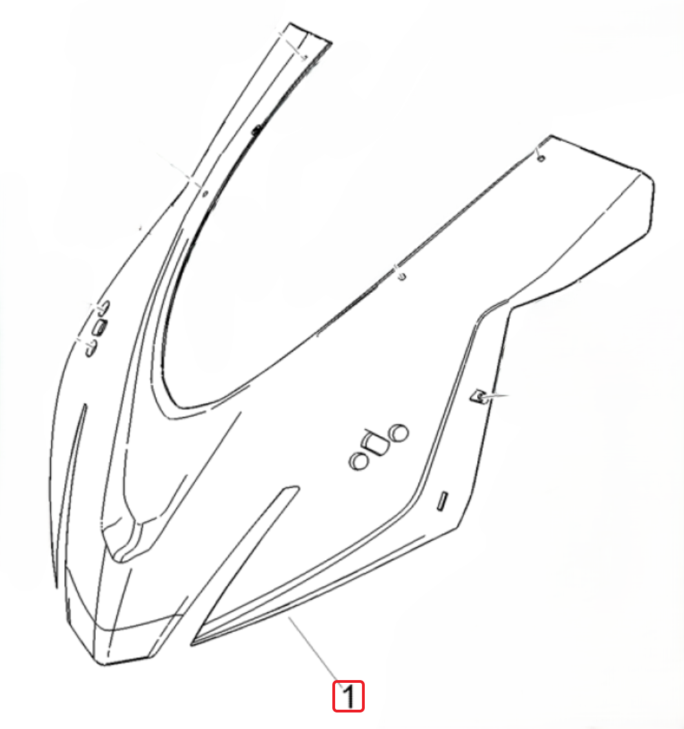 OEM Aprilia Front Fairing - White