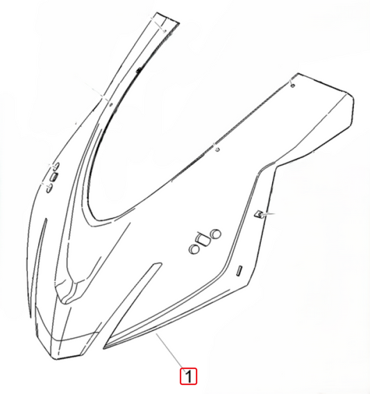 OEM Aprilia Front Fairing - White