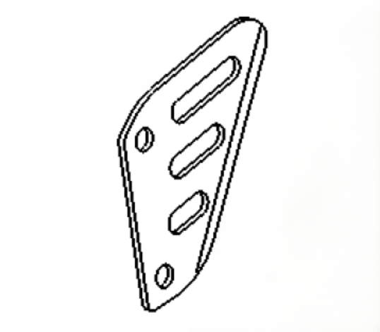 OEM Aprilia LH Decorative Heel Plate - Chrome