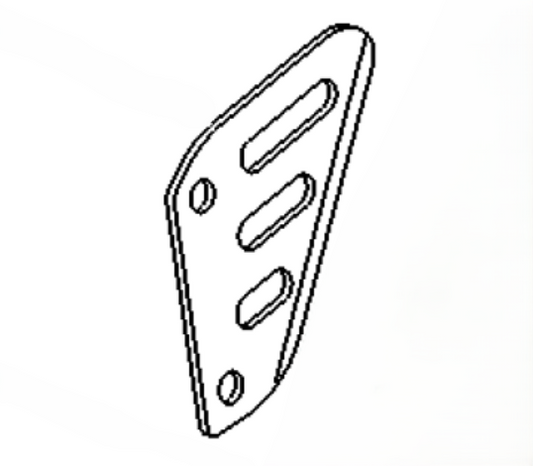 OEM Aprilia LH Decorative Heel Plate - Chrome