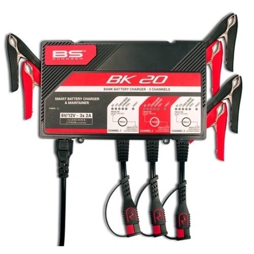 BS Battery BK 20 Triple Bank 2A Battery Charger / Maintainer