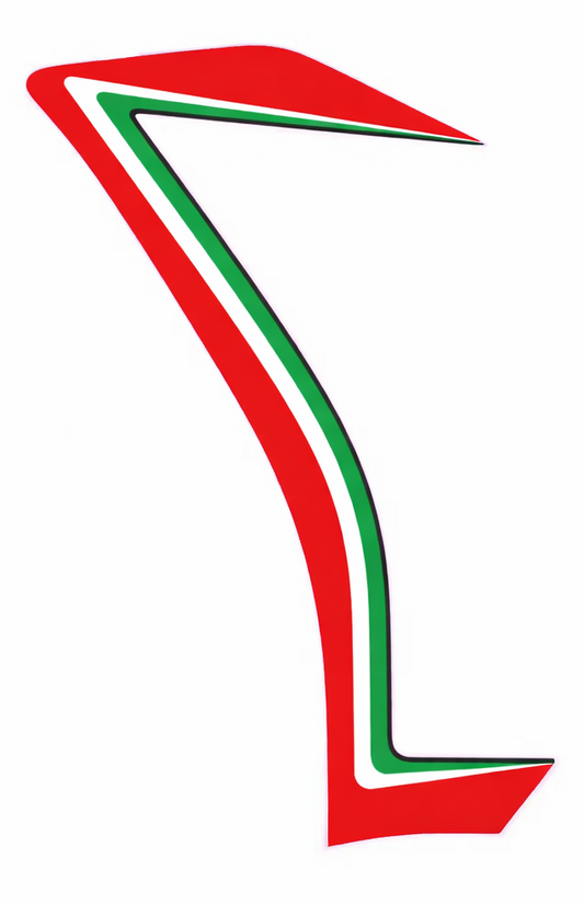 OEM Aprilia LH Mid Fairing Decal - Tricolor