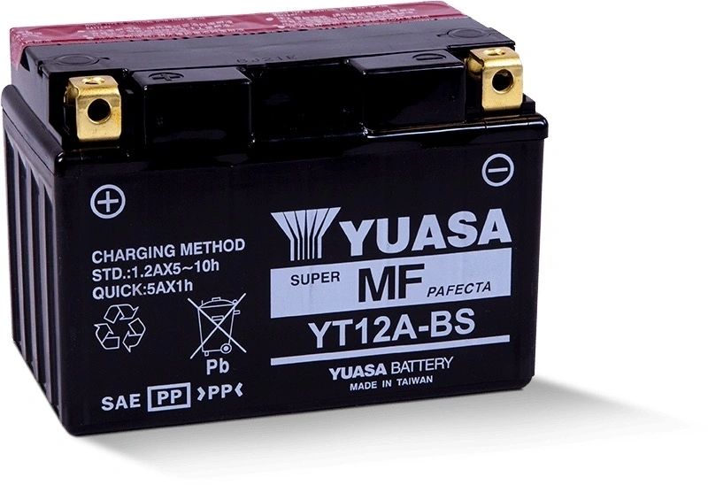 Yuasa YT12A-BS Maintenance Free AGM Battery for Aprilia