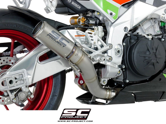 SC Project CR-T Exhaust - "High Mount" for 2017-2020 Aprilia RSV4 & 2017-2020 Aprilia Tuono V4