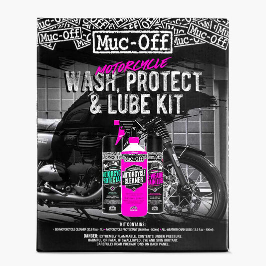 Muc-Off Motorcycle Wash, Protect & Lube Kit